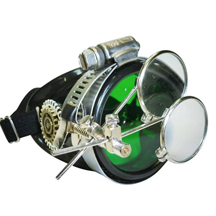 UMBRELLALABORATORY - Wholesale Sunglasses - Unisex - Airship captain pirate eyepatch monocle Rave goggle with magnifying eye loupes8