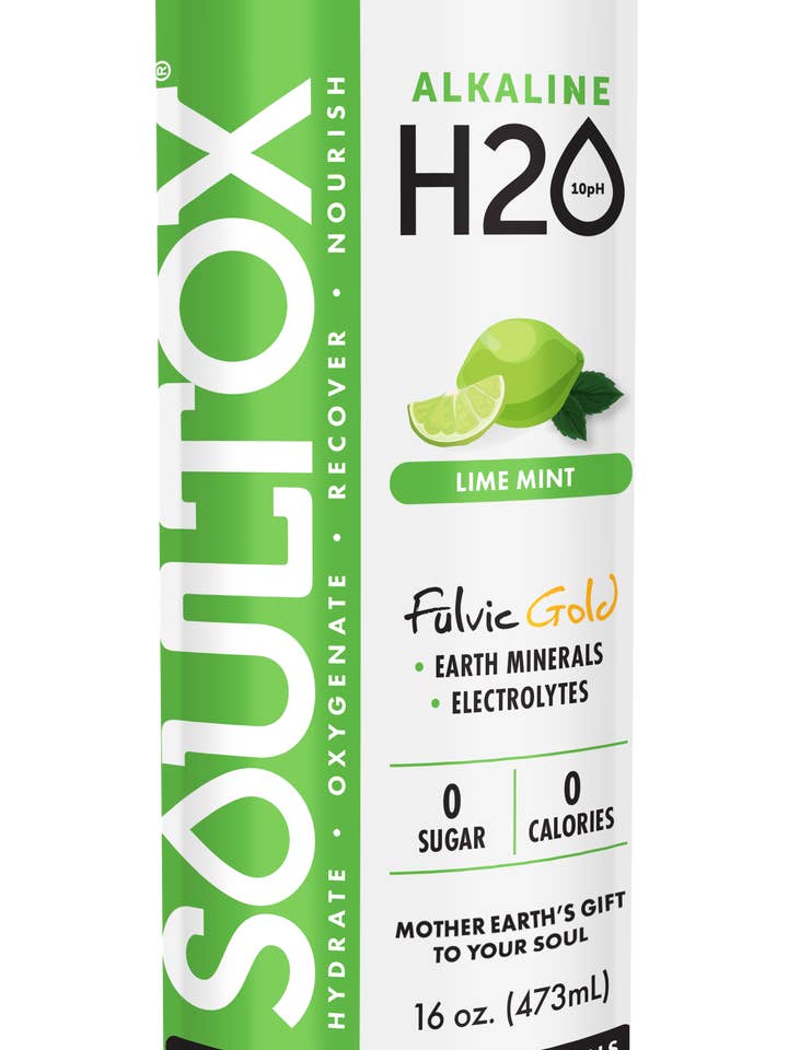 SOULTOX 10PH alkalische mineraalwaterblikken -limoenmunt voor wholesale door Lucky Soul