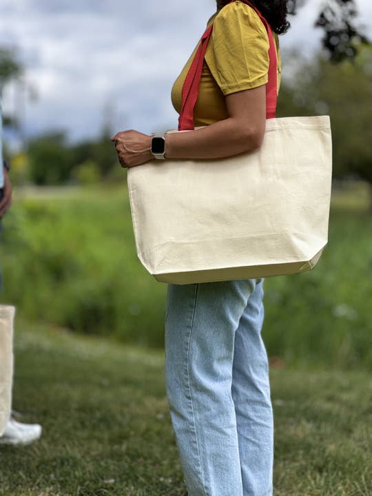 US Bags - Wholesale Tote Bag - Unisex - Branded Essential Canvas Tote Bag | Reusable Gusseted Market3