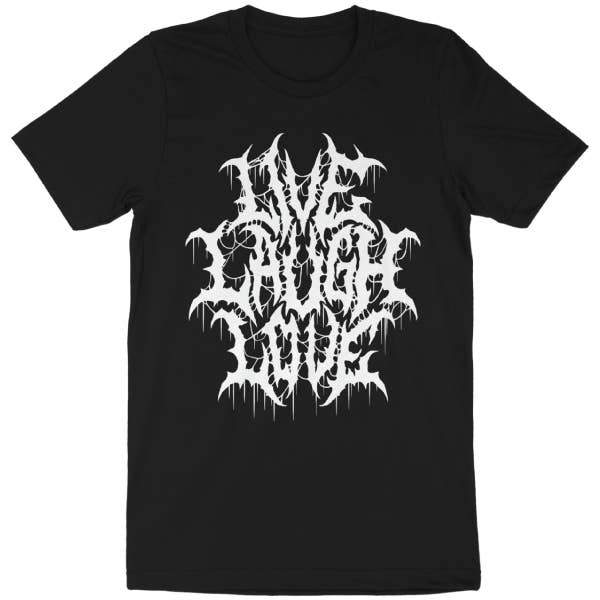 Wicked Clothes - Venta al por mayor Camiseta serigrafiada - Mujer - Camisa «Live Laugh Love»2