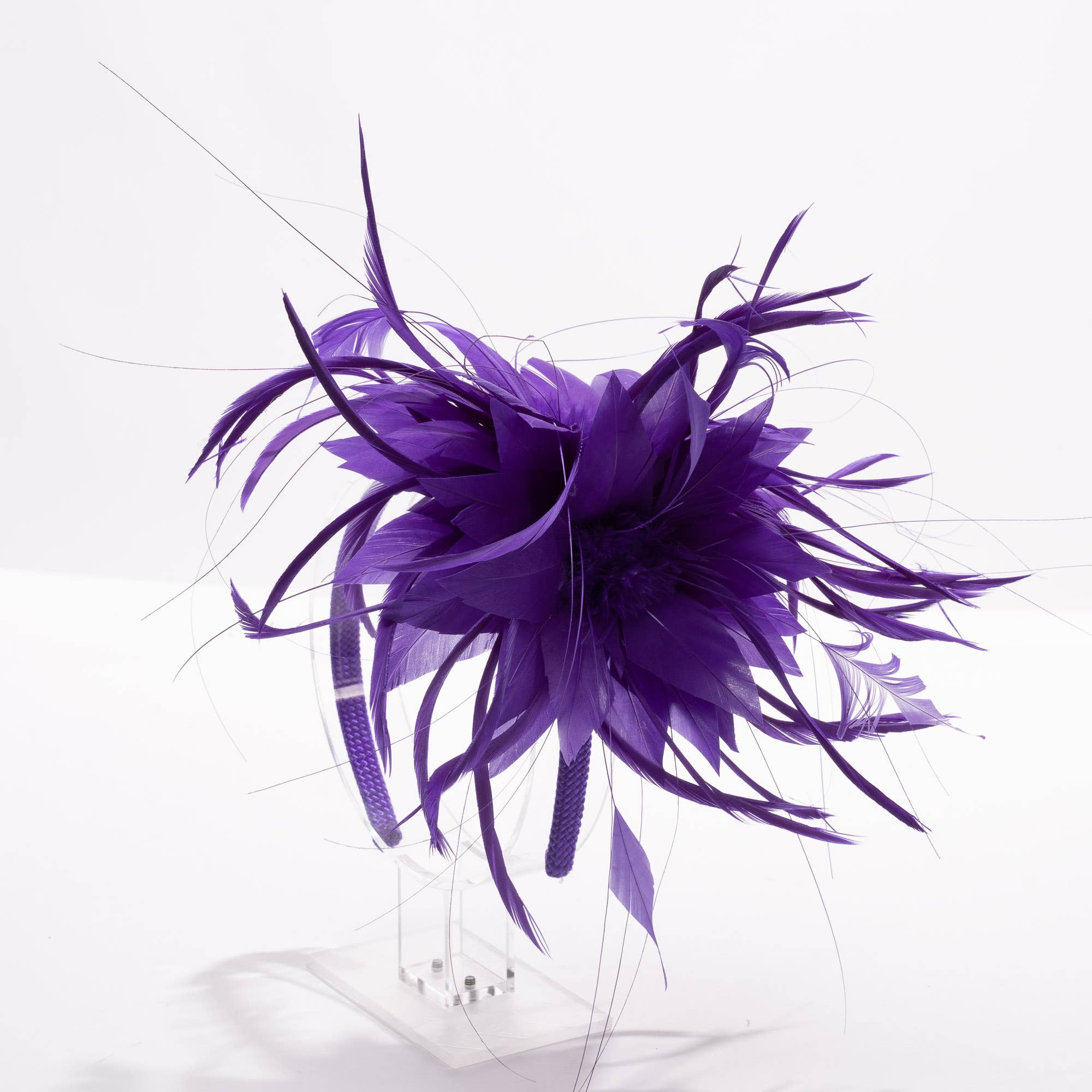 KaKyCo - Wholesale Fascinator Hat - Women's - 7" Double Feather Fascinator, Hair Accessories | 5911H12