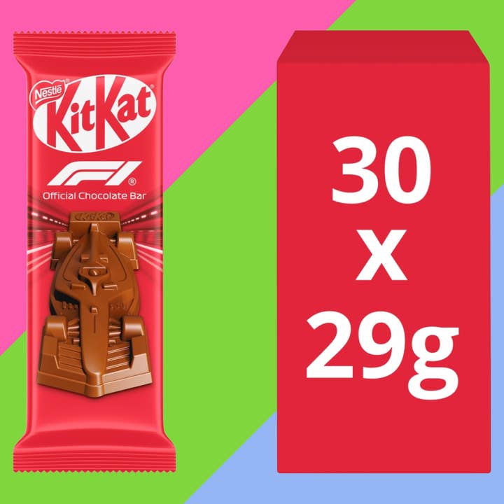KitKat F1 chocolade autofiguur 30 x 29 g voor wholesale door Gaffney's Sweets & Treats Wholesale