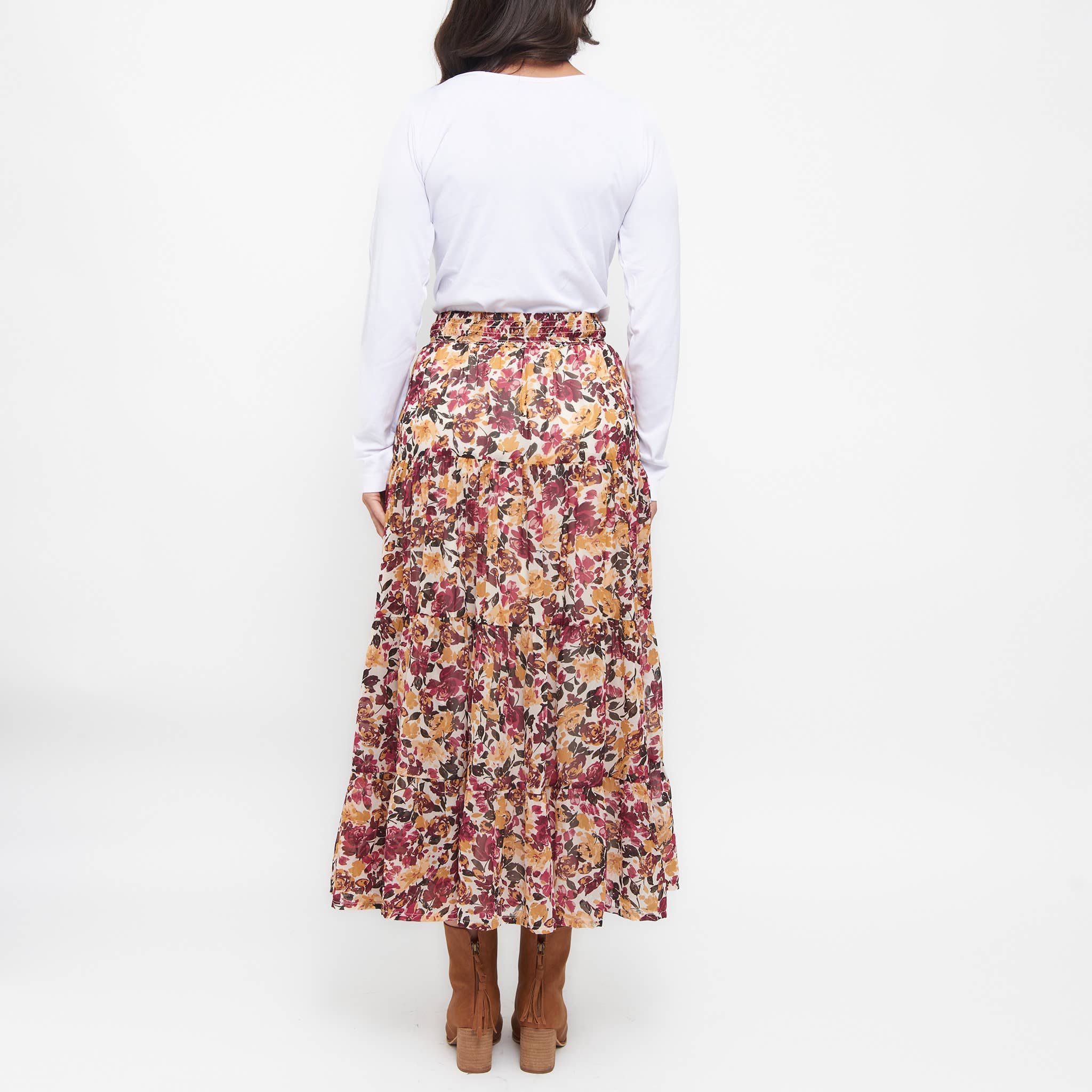 Elsie & Zoey - Vendita all'ingrosso Gonna - Donna - Gonna Maxi a Strati Hazel Georgette13