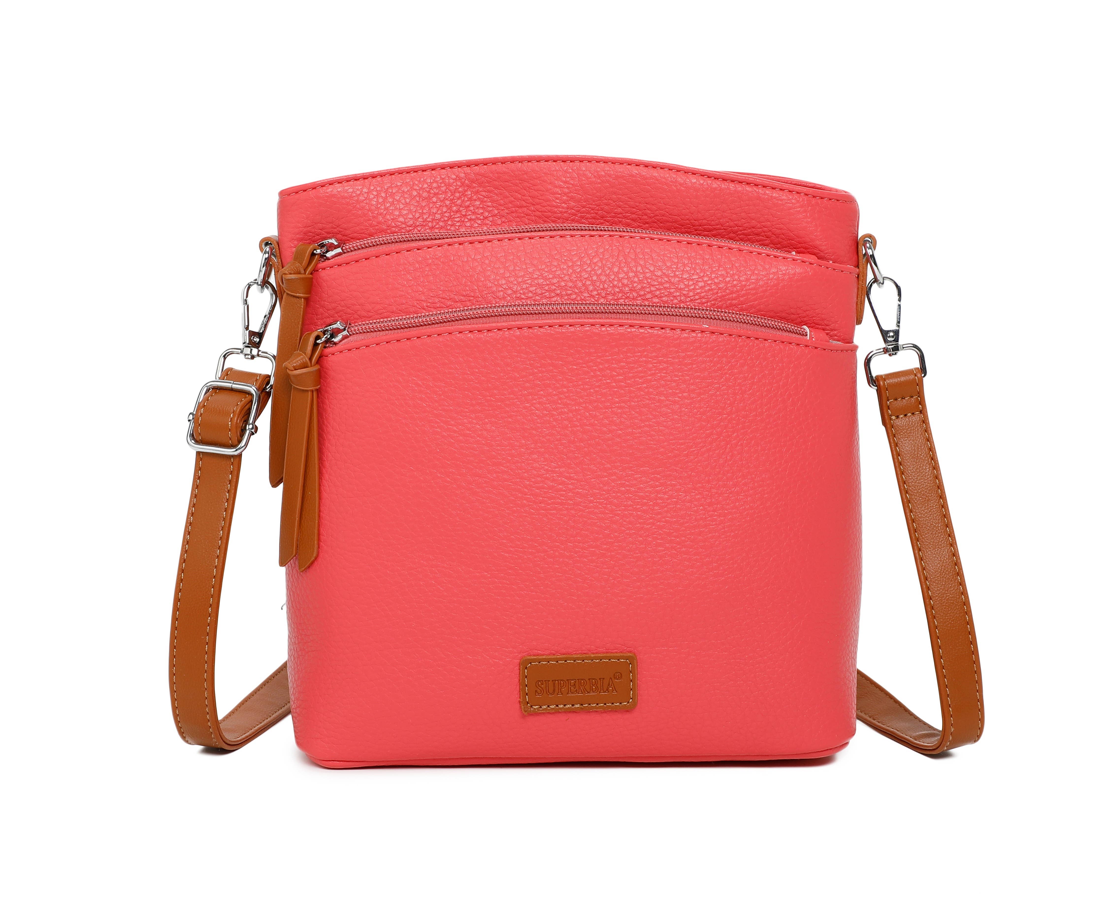Superbia - Wholesale Crossbodytas - Dames - Superbia 3 Rits Tweekleurige Schoudertas met Zilverkleurige Hardware10