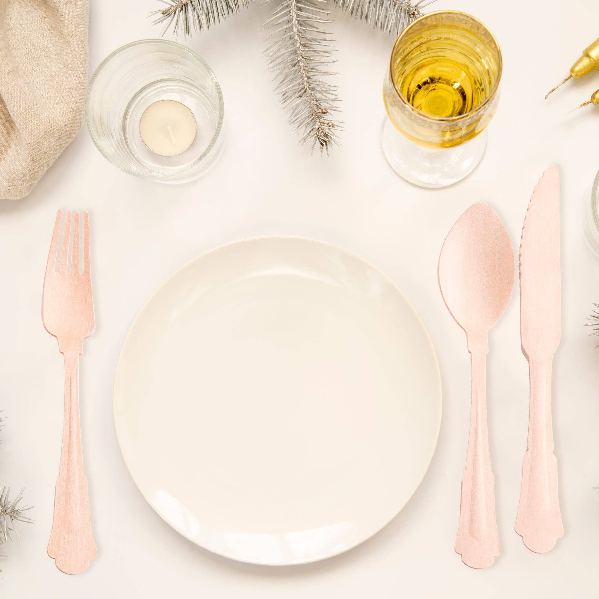 Smarty had a Party - Wholesale Assorted Cutlery Set - Silhouette Birch Wood Eco Friendly Cutlery Set - 600 Guests6