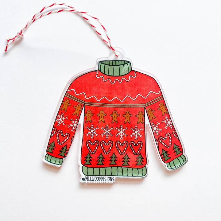 Dellwood Designs - Vente Objets de décoration - Ornement de chandail de Noël laid