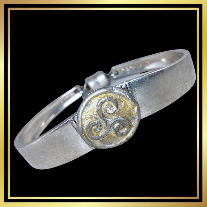 Earth Goddess Triskele, the symbol of the Trinity. for wholesale by Earth Goddess Bracelets