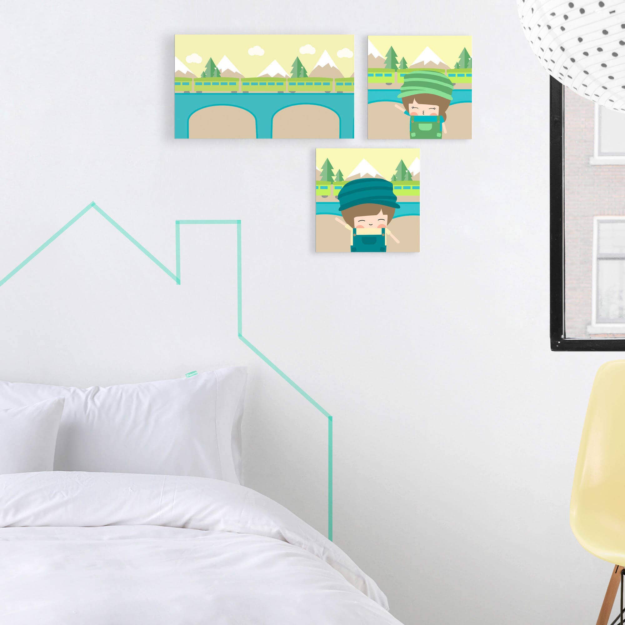 Happyfriday - Wholesale Art Print - Train Canvas 27x27 (B) cm1