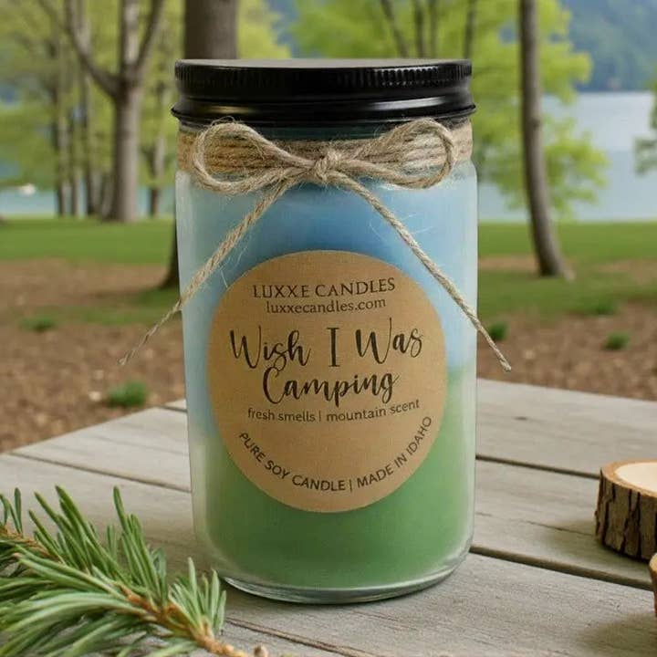 Önskar att jag campade-ljus | Ekologiskt sojavaxljus för wholesale av LUXXE Candles
