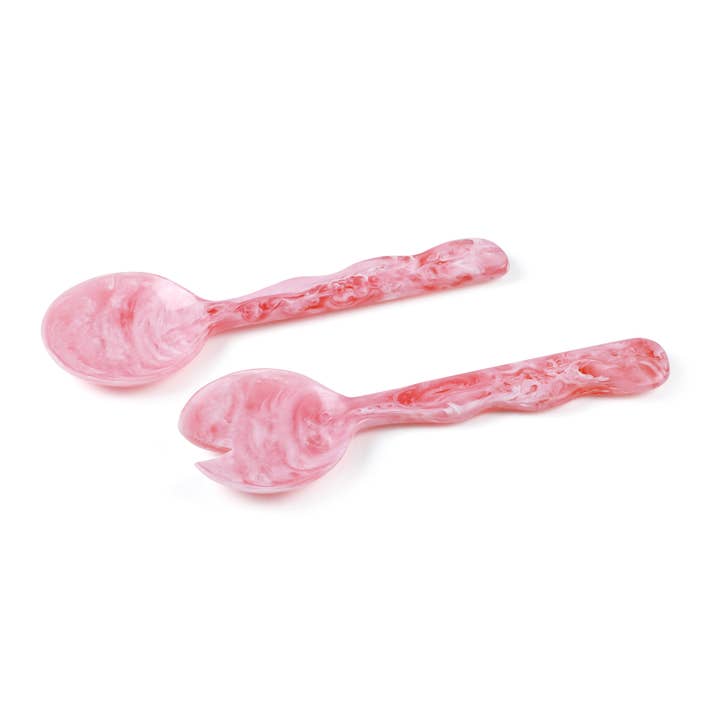 Casa Amarosa - Wholesale Serving utensil - Resin Salad Server- Pink (Set of 2), 12.40 x 3.93 Inches 2