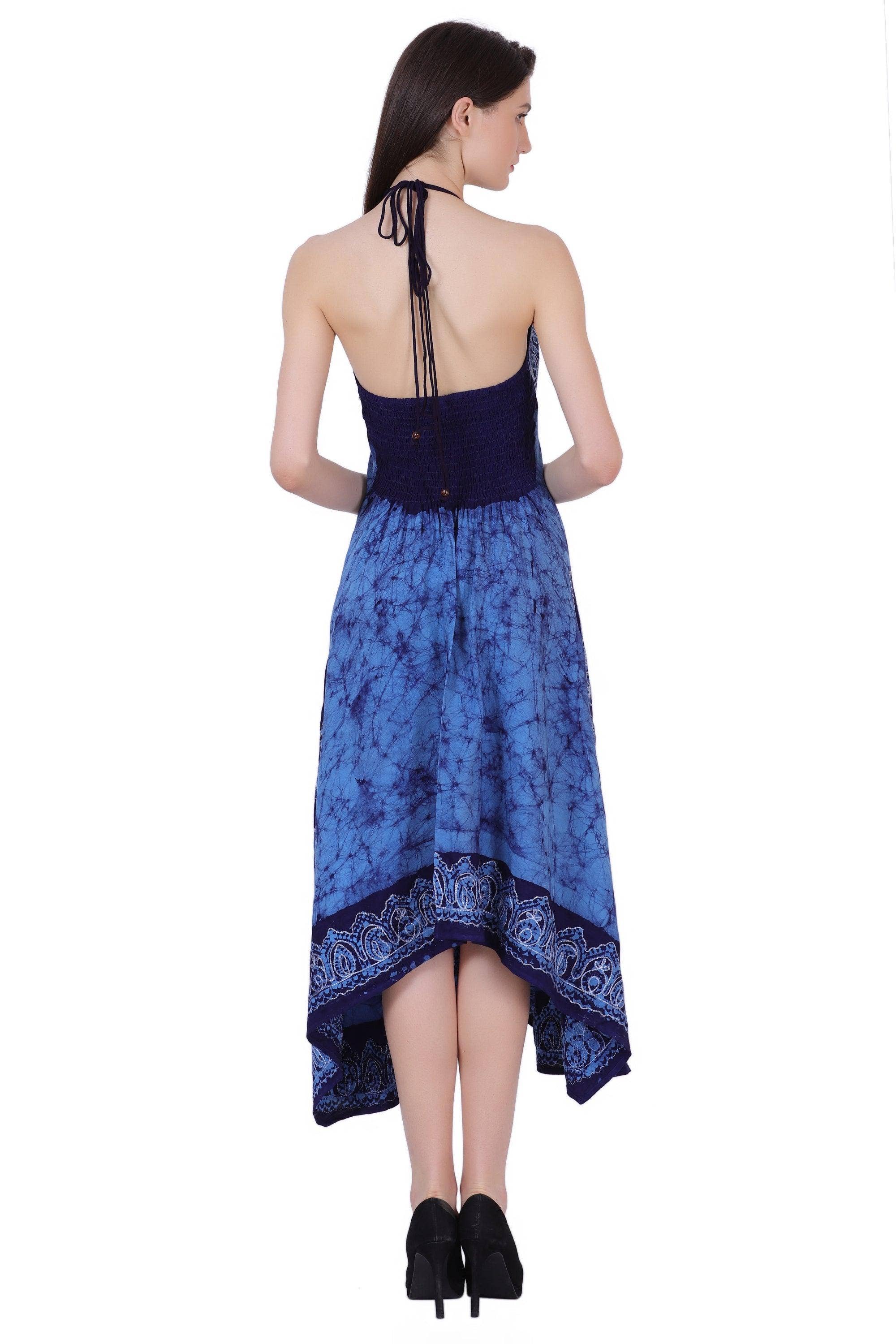 Advance Apparels – wholesale Dress – Women's – Batik Scarf Dress Elastic Back 145816