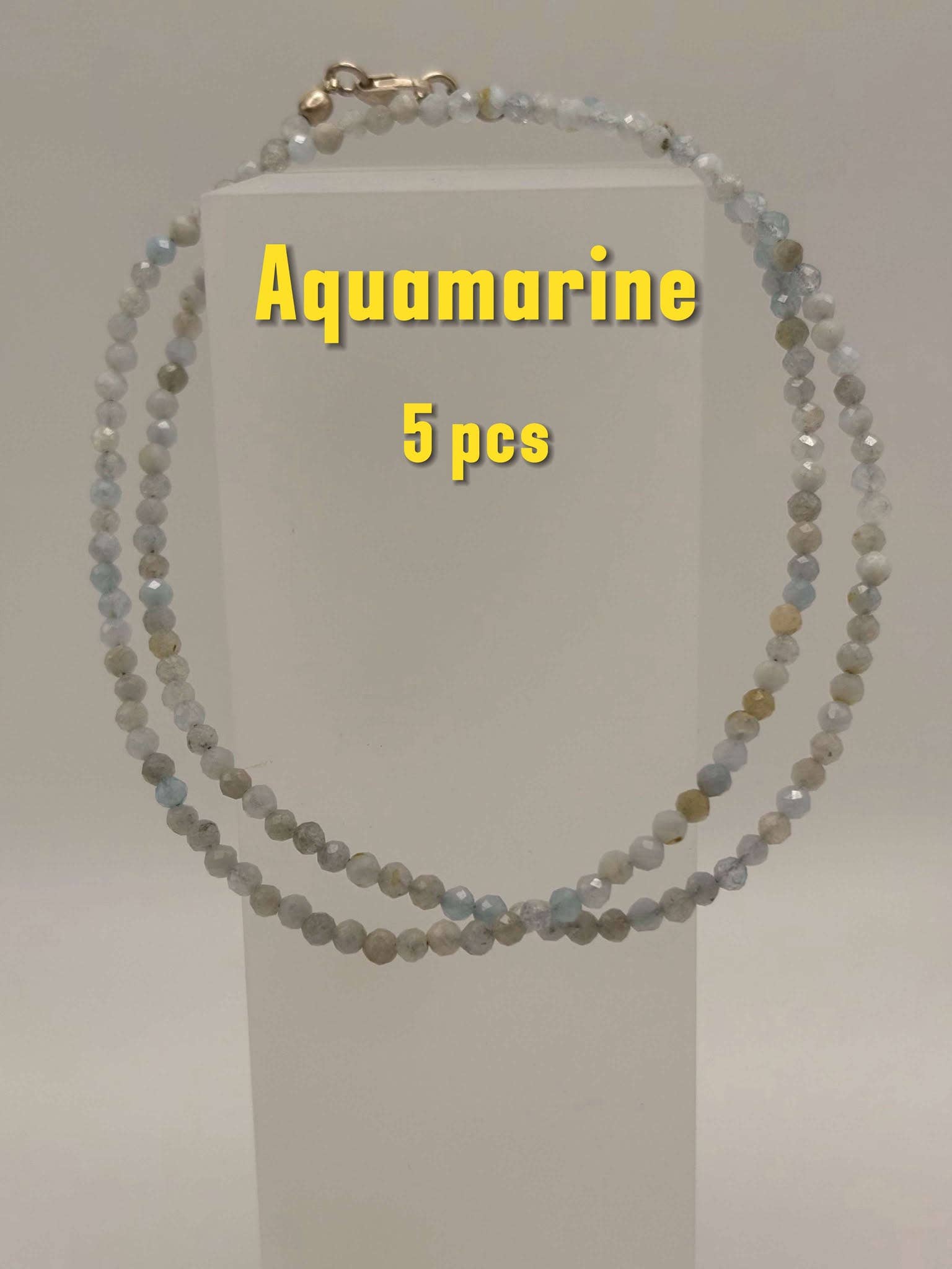 Csr jewelry design – wholesale Beaded/pearl necklace – Elegant Sterling Silver Faceted Bead Gemstone Necklace22