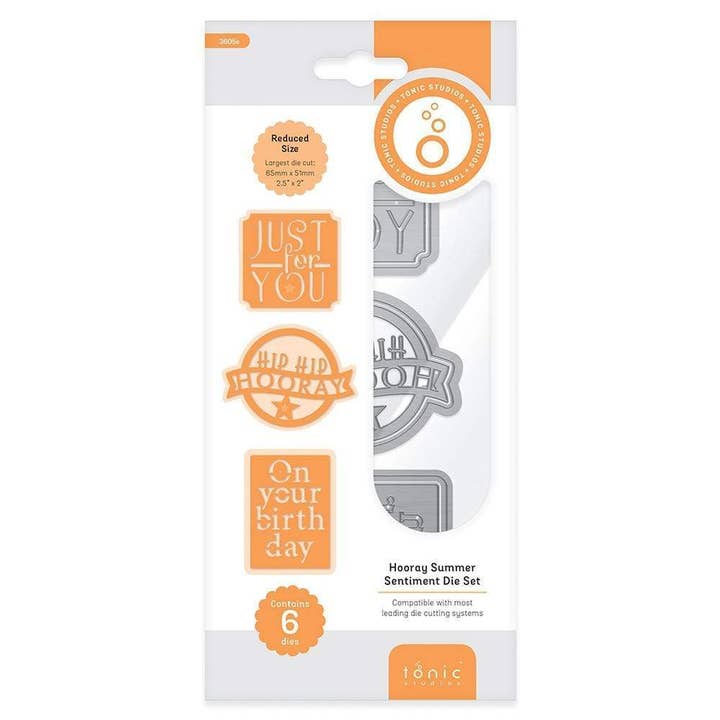 Tonic Studios - Hooray Summer Sentiment Die Set - 3605E for wholesale by Tonic Studios