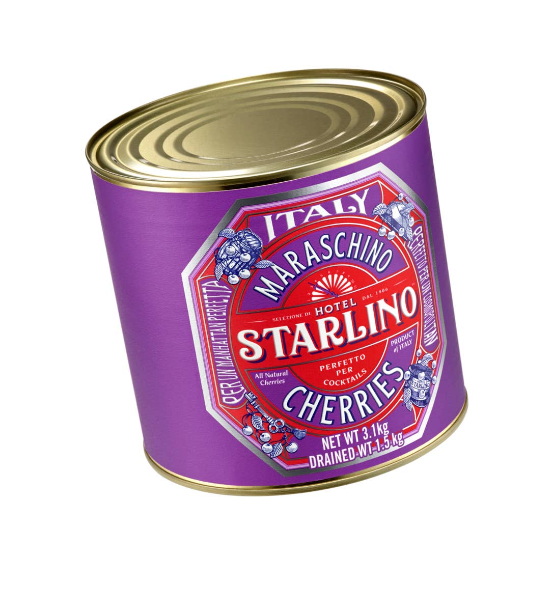 Hotel Starlino Italian Maraschino Cherries - Wholesale Preserves - Hotel Starlino Italian Maraschino Cherries 3kg Tin