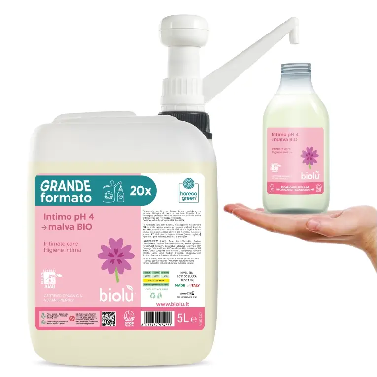 NIVEL SRL SOCIETÀ BENEFIT - Vente Savon/lingette intime - BIOLÙ Cosmetics - Gel intime pH 4 à la mauve bio, 250 ml2