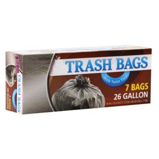 EcoQuality - Wholesale Rubbish can/Rubbish bin - 26 Gallon Trash Bags – Heavy Duty, Leak-Resistant Waste Liners0