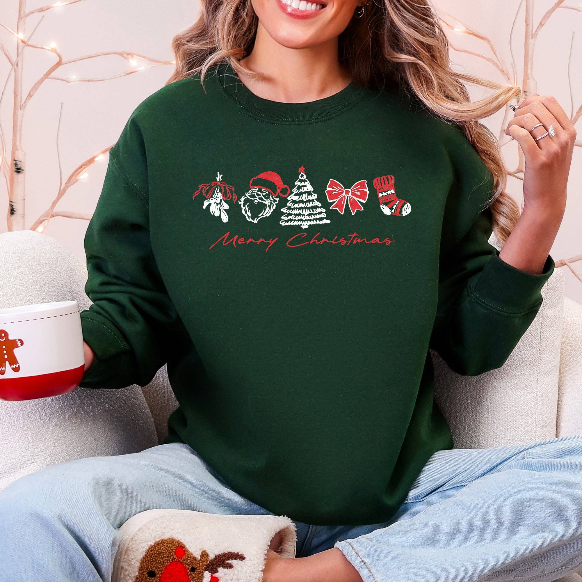 Refinery Number One LLC – wholesale Graphic sweatshirt – Unisex – Merry Christmas, Santa, Retro, Vintage, Cute Sweatshirt0
