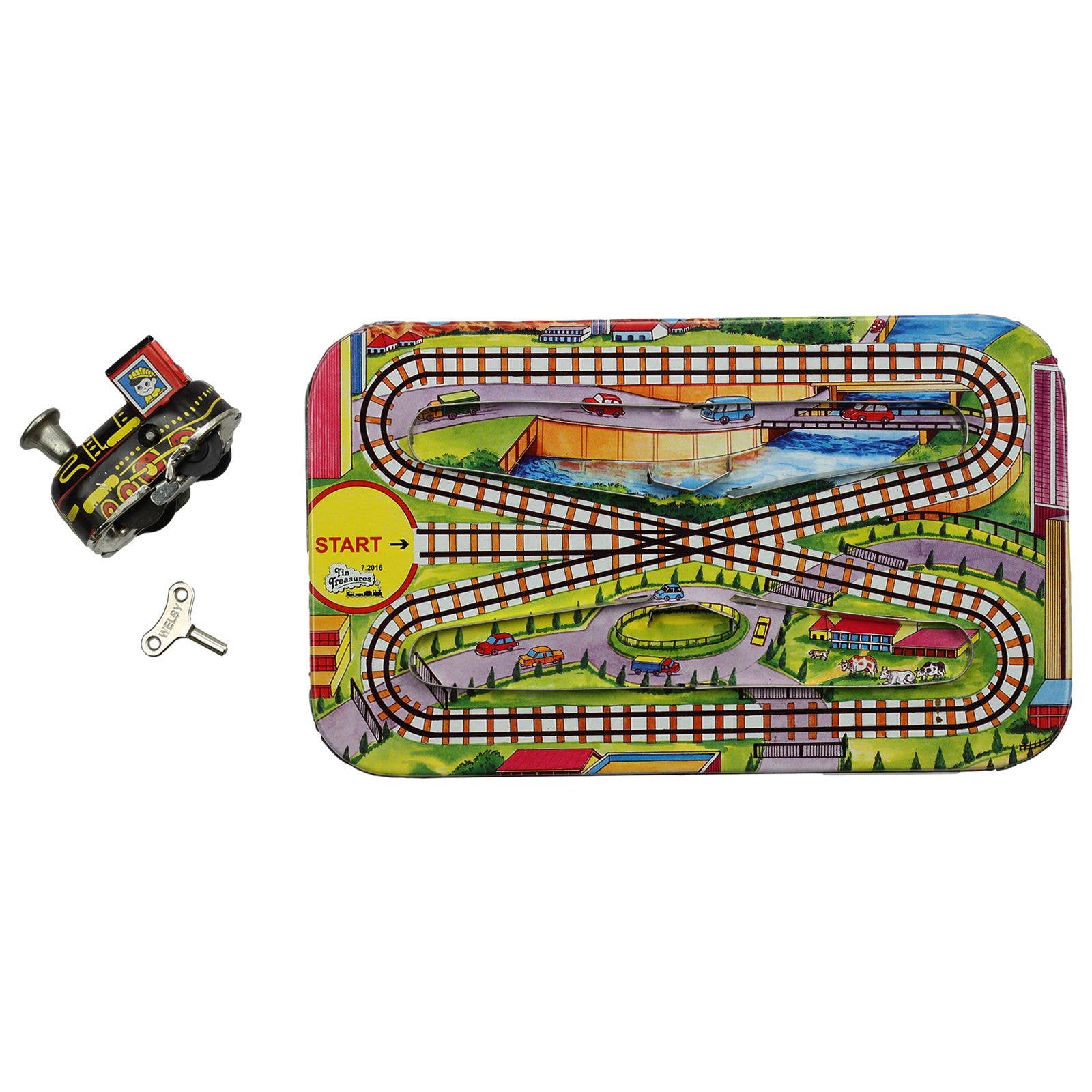 Tribal Trade GmbH - Wholesale Toy Set - Kids - Tin toy playtrack modern train set with locomotive sheet1