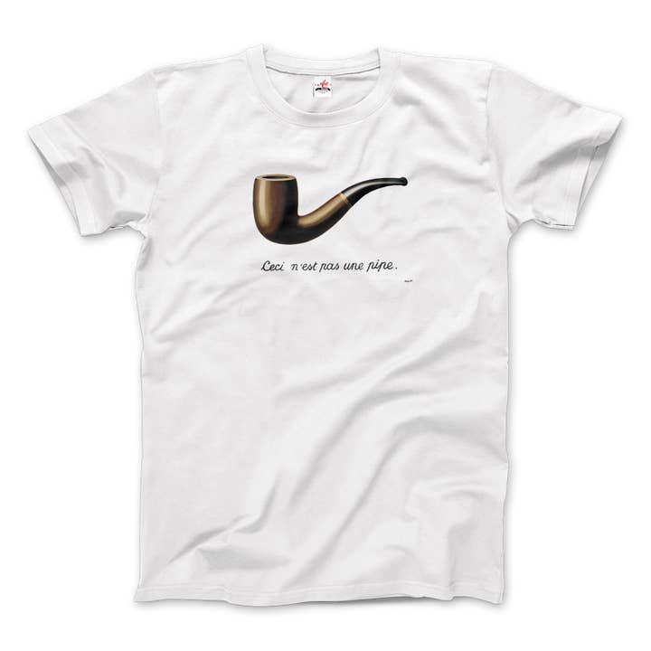 Art-O-Rama Shop - Wholesale Screen Printed T-Shirt - Unisex - Rene Magritte This Is Not A Pipe, 1929 Artwork T-Shirt
