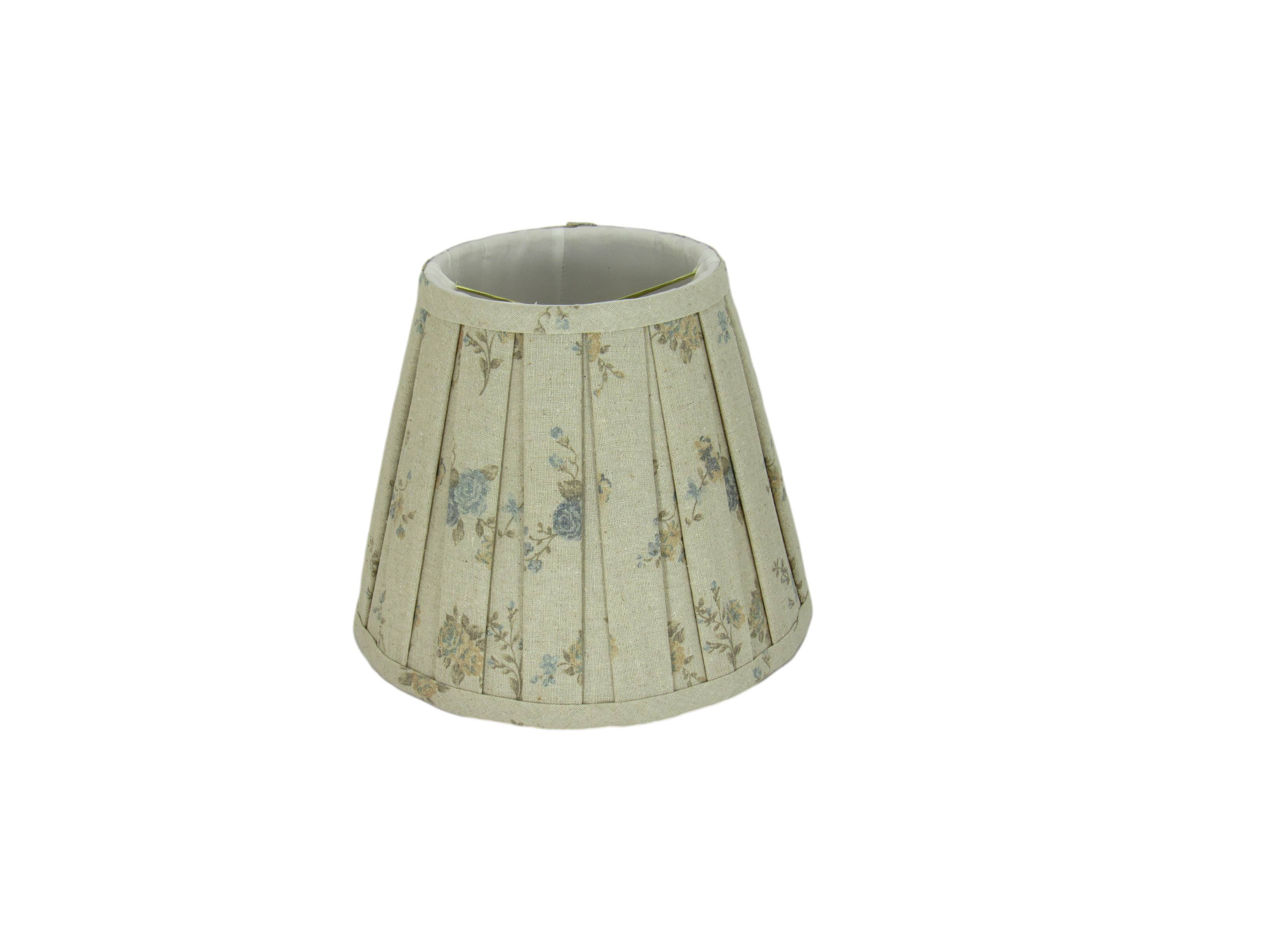 Albert Estate Ltd - Wholesale Lamp Shade - Pleated Vintage Floral Clip-On Lamp Shade