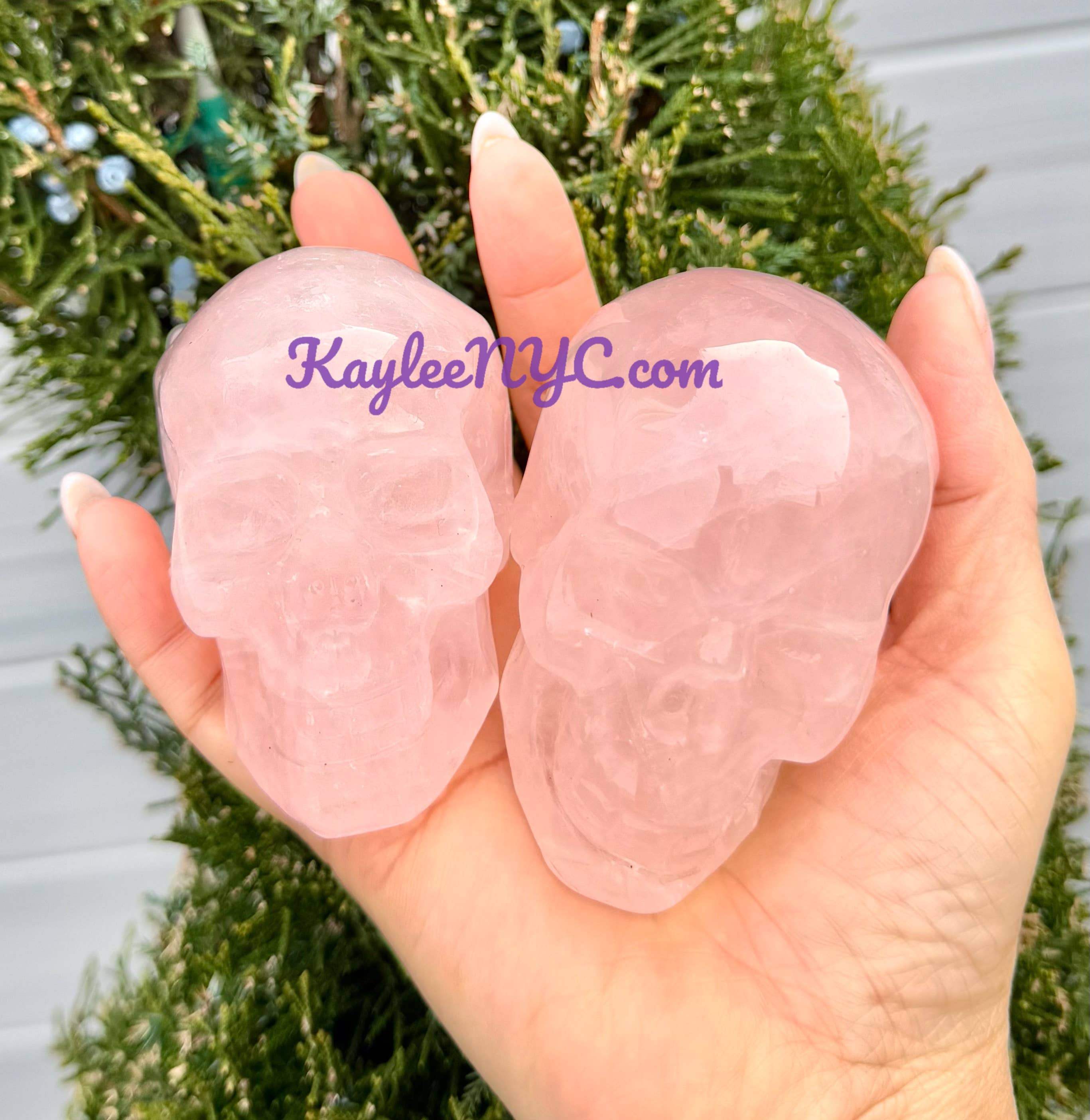 KayleeNYC - Wholesale Crystal Grid - Natural Rose Quartz Skull Crystal Healing7