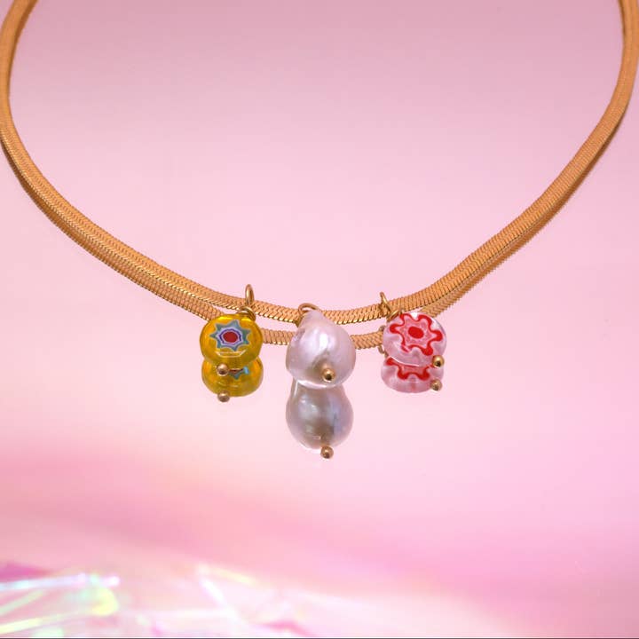 Atelier Jean - Wholesale Pendant/Charm Necklace - Snake Millefiori Necklace