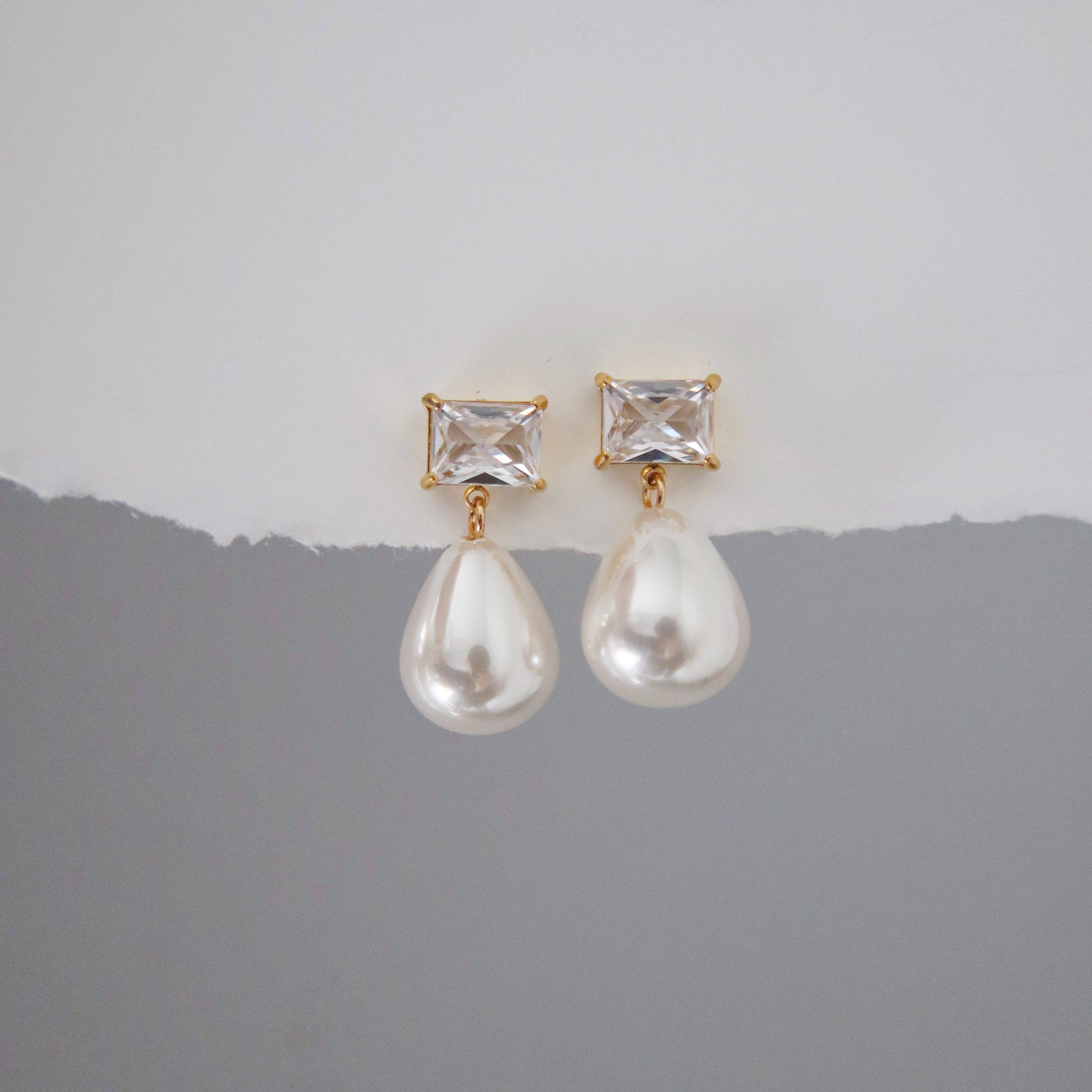 JESSA Jewelry - Wholesale Dangle Earrings - June Earrings | Elegant Pearl Earrings