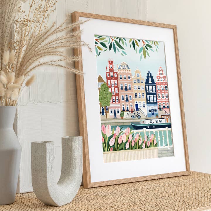 Amber Davenport Art - Wholesale Art Print - Amsterdam, The Netherlands Travel Art Print - Unframed