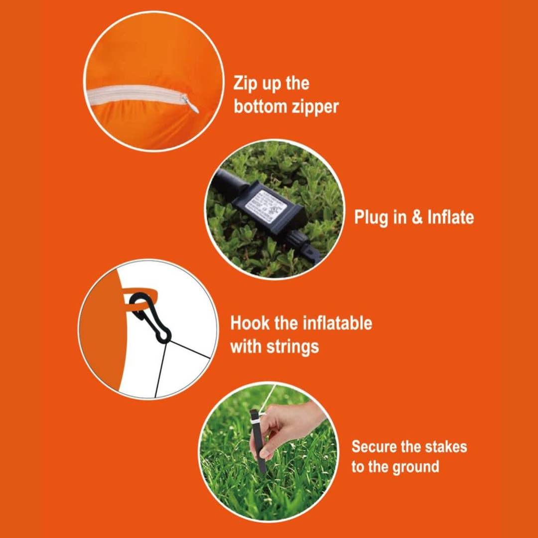 Lexi Home - Wholesale Inflatables - Eerie 8-Foot Pumpkin Arch Outdoor Halloween LED Inflatable6