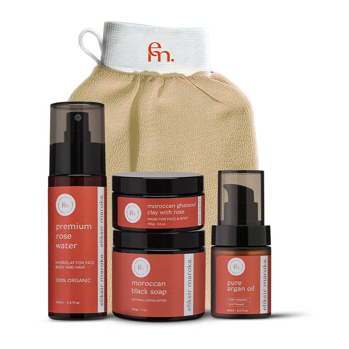 Moroccan Hammam Ritual Set for wholesale by ELIKSIR MAROKA