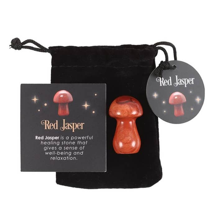 Fungo magico in cristallo di diaspro rosso per la vendita all'ingrosso da parte di My Crystal