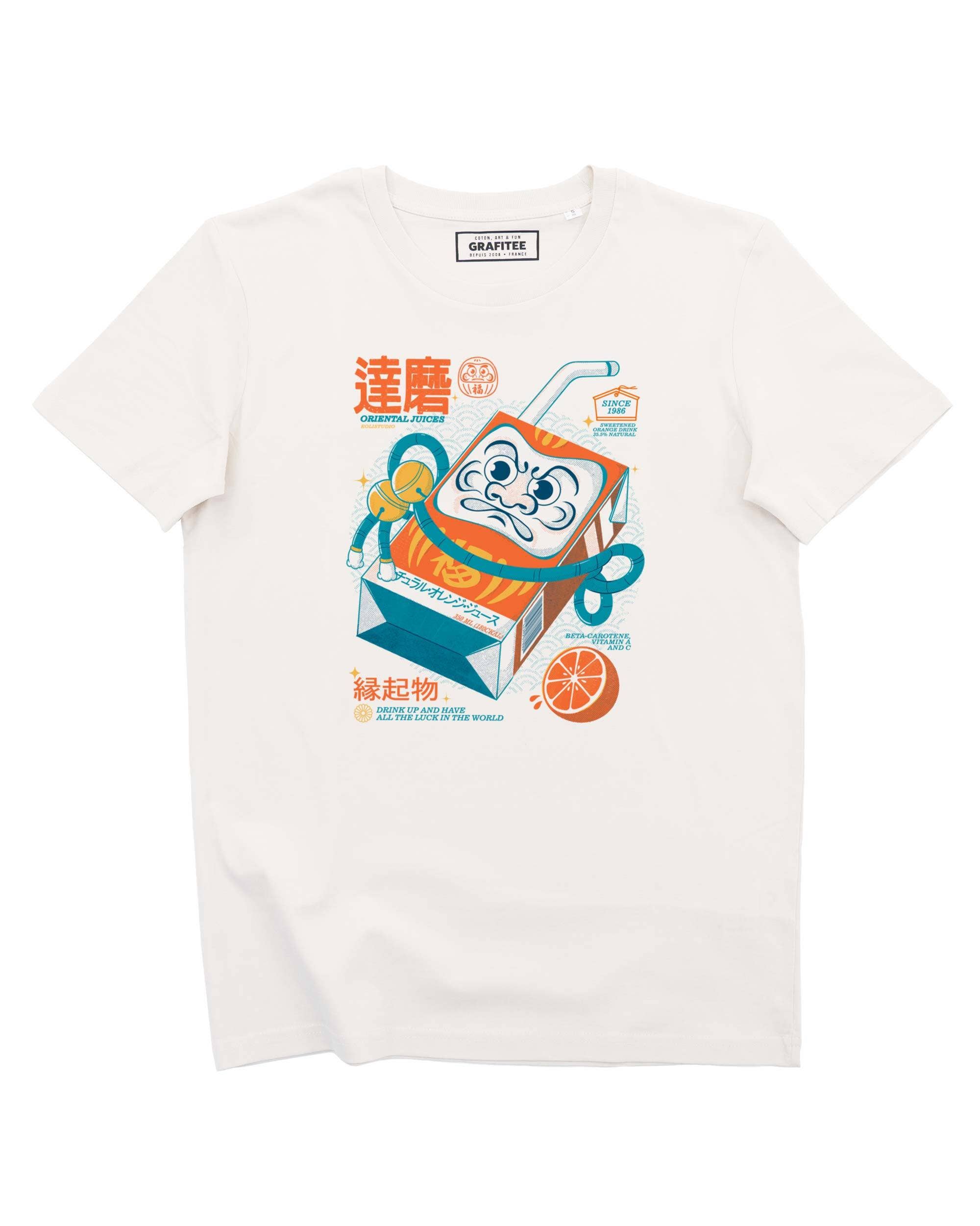 Off white Daruma Fresh Juice Tee - Chance Graphic Tee for wholesale on Faire