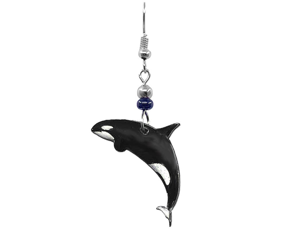 Pichincha - Wholesale Dangle Earrings - Acrylic Orca Whale Sea Animal Dangle Earrings0