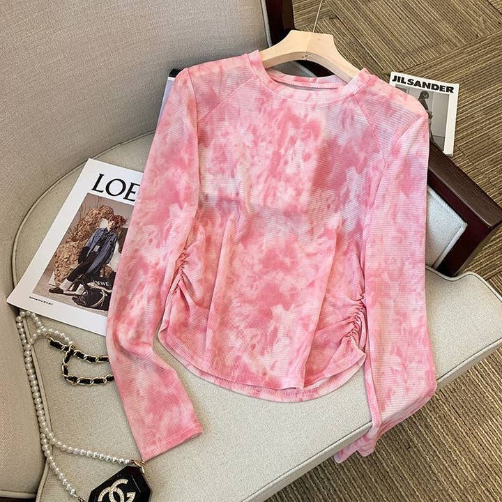 Hope & Sunshine - Wholesale Knit Top - Women's - Tie-Dye Sheer Mesh Top2