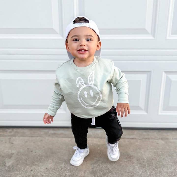 Camisola Infantil com Cara Feliz de Coelhinho por atacado de Merce and Company