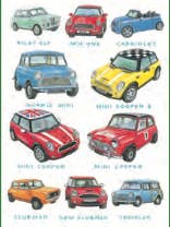 Minis - groen, rood, blauw en oranje voor wholesale door Clanna Cards