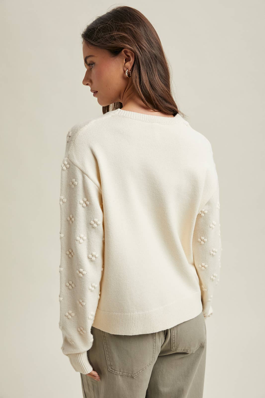 Wishlist Apparel - Wholesale Knit Sweater - Women's - POM POM KNIT SWEATER / WL25-108543