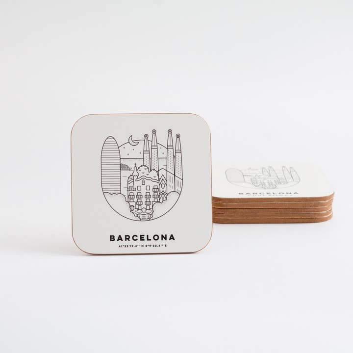 Posavasos de Paisaje Urbano de Barcelona for wholesale by DesignPlace