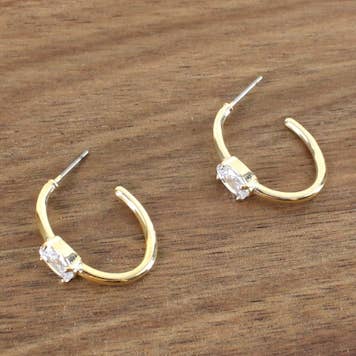 Aros ovalados de aro abierto E23470 con strass para venta al por mayor de Pretty Persuasions