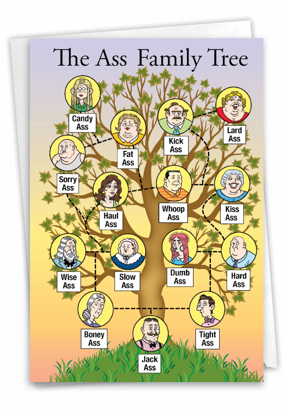 NobleWorks – Engroshandel Fødselsdagskort – Fødselsdagskort - Røv stamtræ4