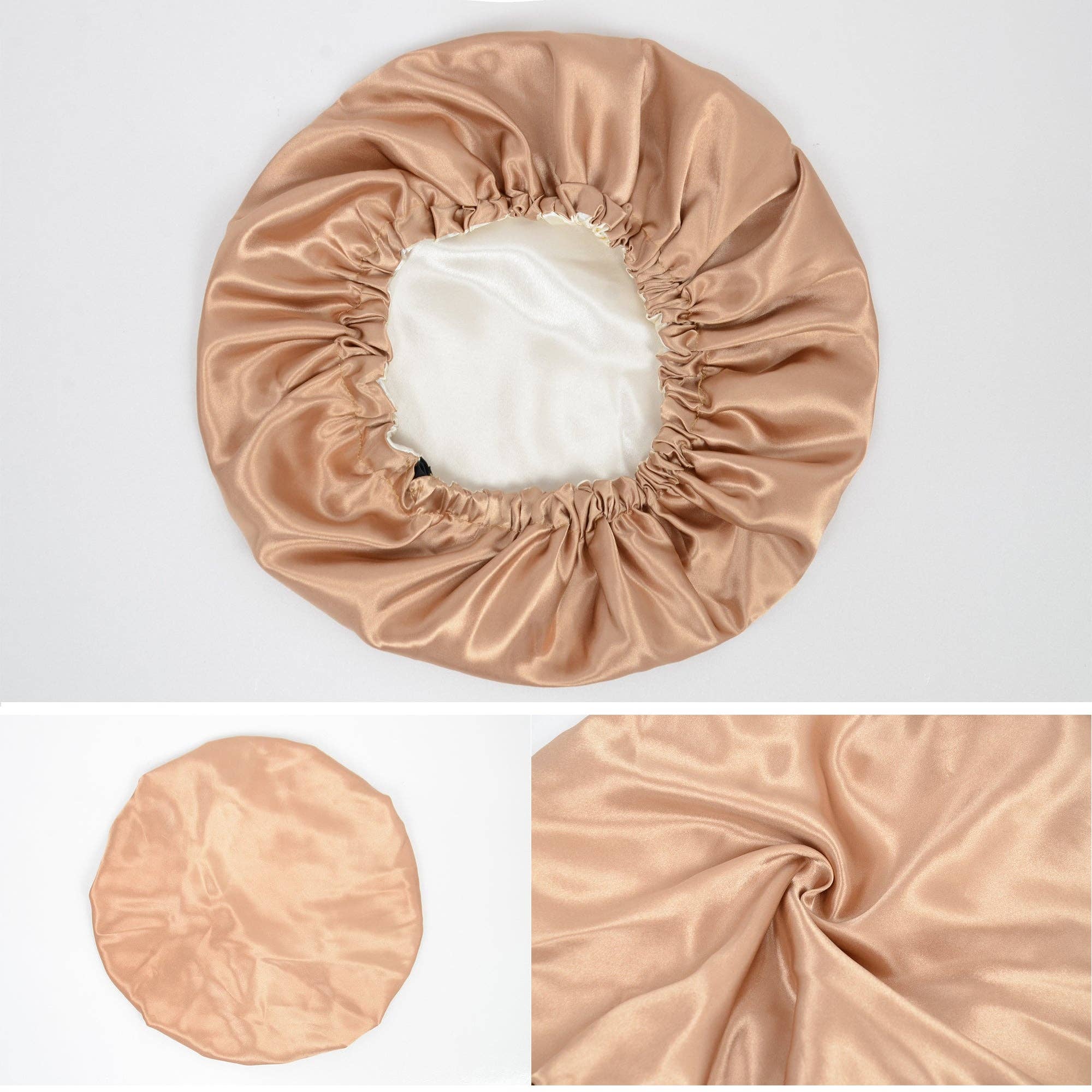 AK Brand – wholesale Sleep cap / bonnet – women's – Silk Sleep Bonnet Adjustabl Elastic Band Hair Protection Cap13