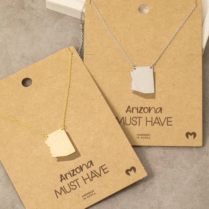 Arizona State Pendant Necklace for wholesale by Fame Accessories