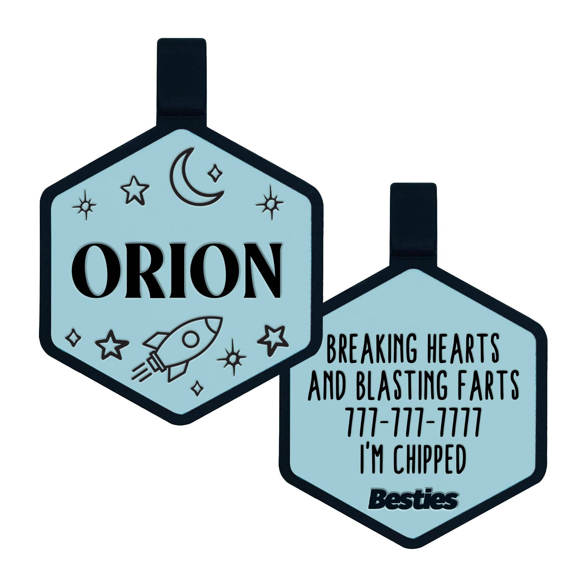 Besties Pets - Wholesale Pet Identification Tag - Dog - Space Cadet Silicone Dog ID Tag2