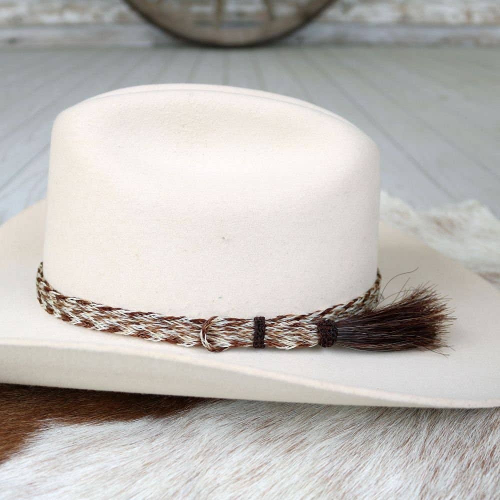 Willow Lane Hat Co. - Wholesale Hat Accessory - Women's - Horsehair Braided 6 Strand Hat Band - Chestnut3