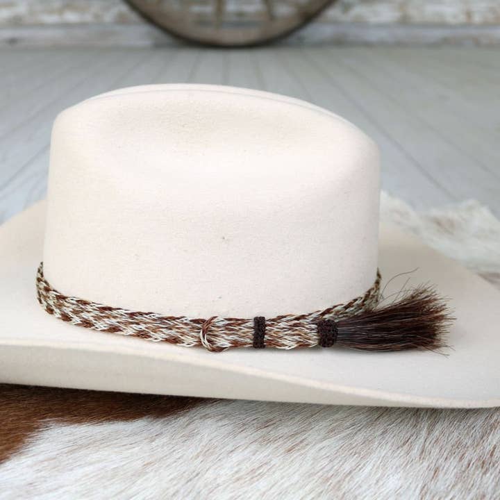 Willow Lane Hat Co. - Wholesale Hat Accessory - Women's - Horsehair Braided 6 Strand Hat Band - Chestnut3