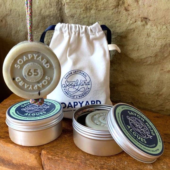 soapyard - Wholesale Bar Soap - Seaweed Bar Soap 140g | Detachable Rope & Travel Tin