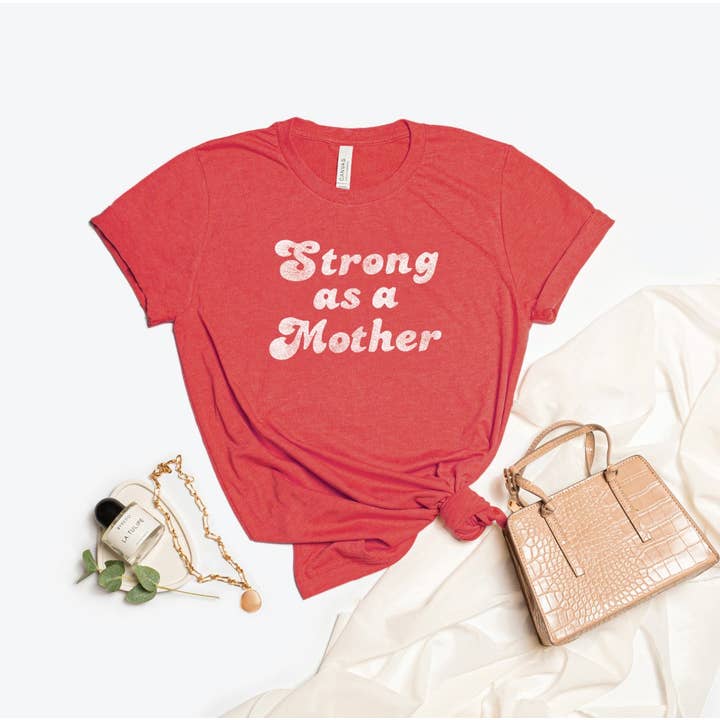 OAT COLLECTIVE - Wholesale Screen Printed T-Shirt - Women's - STRONG AS A MOTHER Graphic T-Shirt3