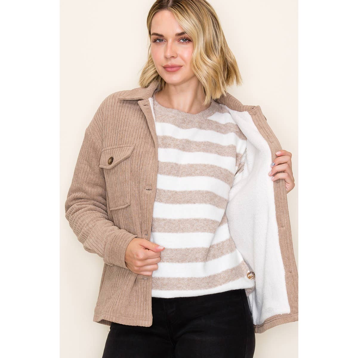 STACCATO - Wholesale Jas - Dames - CORDUROY JAS MET BONTRAND9