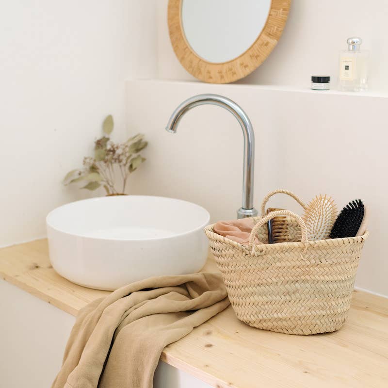 HandmadeBestSeller – Engroshandel Strandtaske – Lille oval marokkansk kurv1