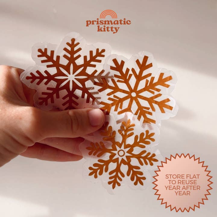 Prismatic Kitty – Engroshandel Solfanger – Snefnug Mini Solfangere | Klistermærkepakke | Helligdagsdekoration